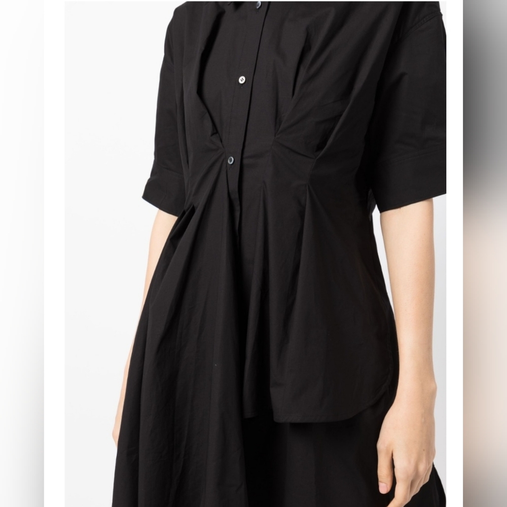 JNBYshort-sleeve asymmetric mini dress